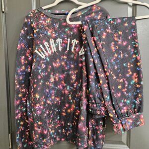 H&M Divided Men’s Christmas Lights Sweatshirt & Joggers Set L/M